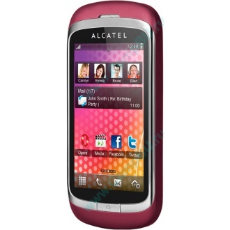 Красно-розовый телефон Alcatel One Touch 818 (Малаховка)